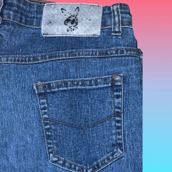 Vintage Juniors Playboy Denim Bootcut Jeans Size 7 30x32 #151 - Picture 5 of 6